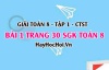 Giải bài 1 trang 30 Toán 8 Tập 1 SGK Chân trời sáng tạo